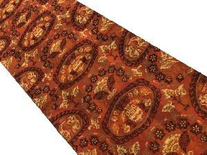 リサイクル　花瓶・草花模様織出し名古屋帯